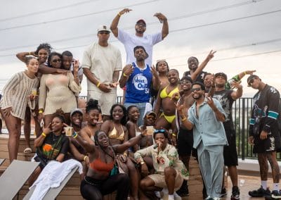 Group photo from Okinawa pool party